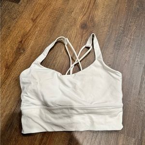 White lululemon sports bra size 4